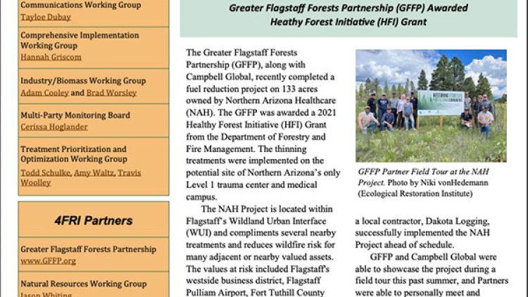 GFFP recognition in 4FRI Newsletter Feb. 2023